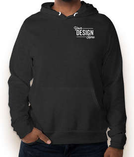 Embroidered Bella + Canvas Ultra Soft Pullover Hoodie - Color: Black Heather