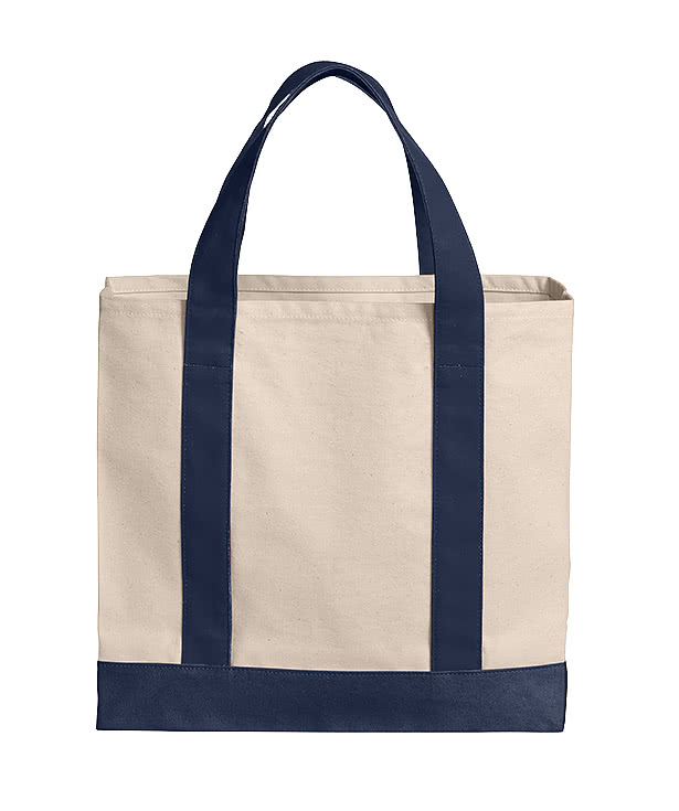 Port Authority Medium Cotton Canvas Two-Tone Tote Bag