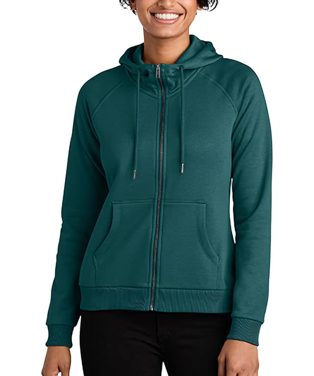 Allmade Women's Organic Jersey Blend Fleece Zip Hoodie