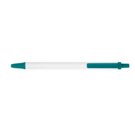 BIC Clic Stic Pen (black ink) - Color: White / Teal