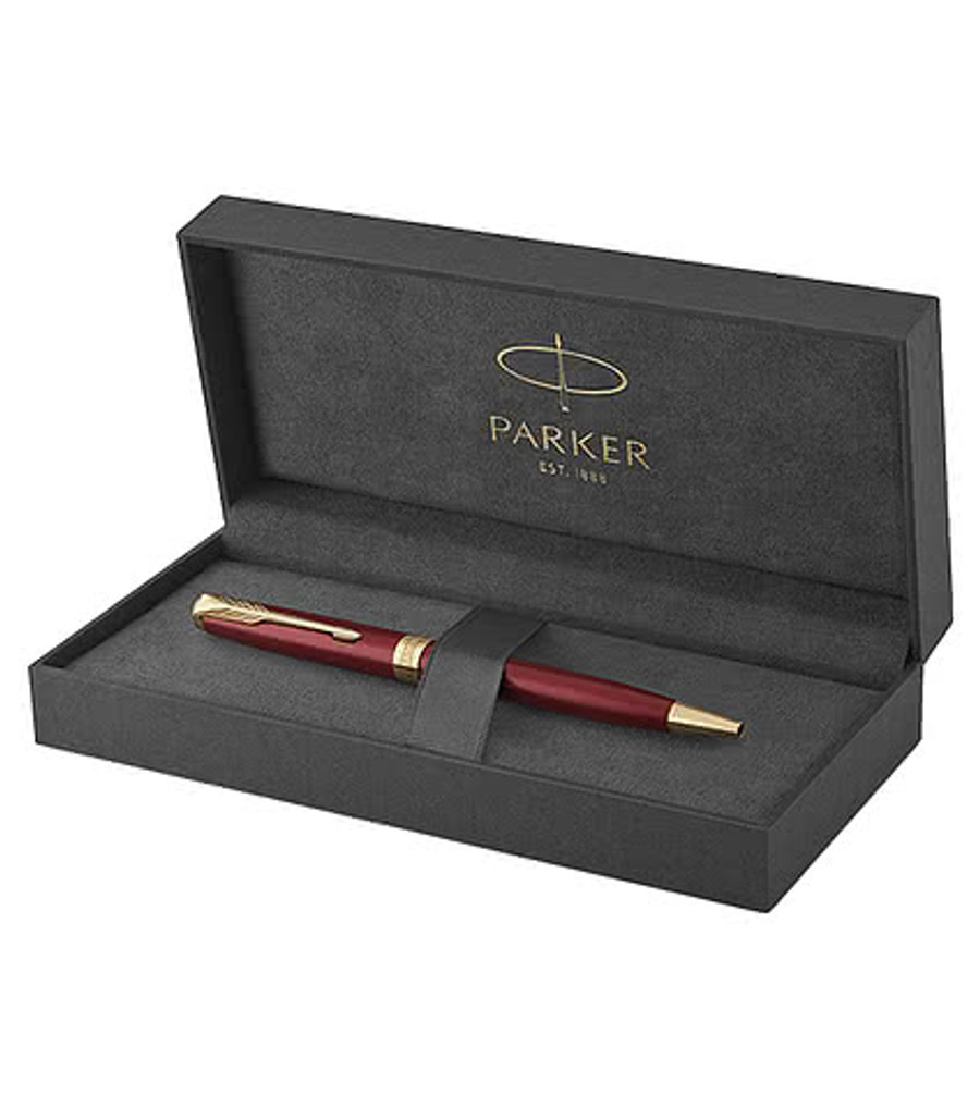 Parker Sonnet Ballpoint Pen (black ink) in Stainless Steel/Silver Trim
