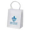 Pup Small White Kraft Paper Shopper Bag