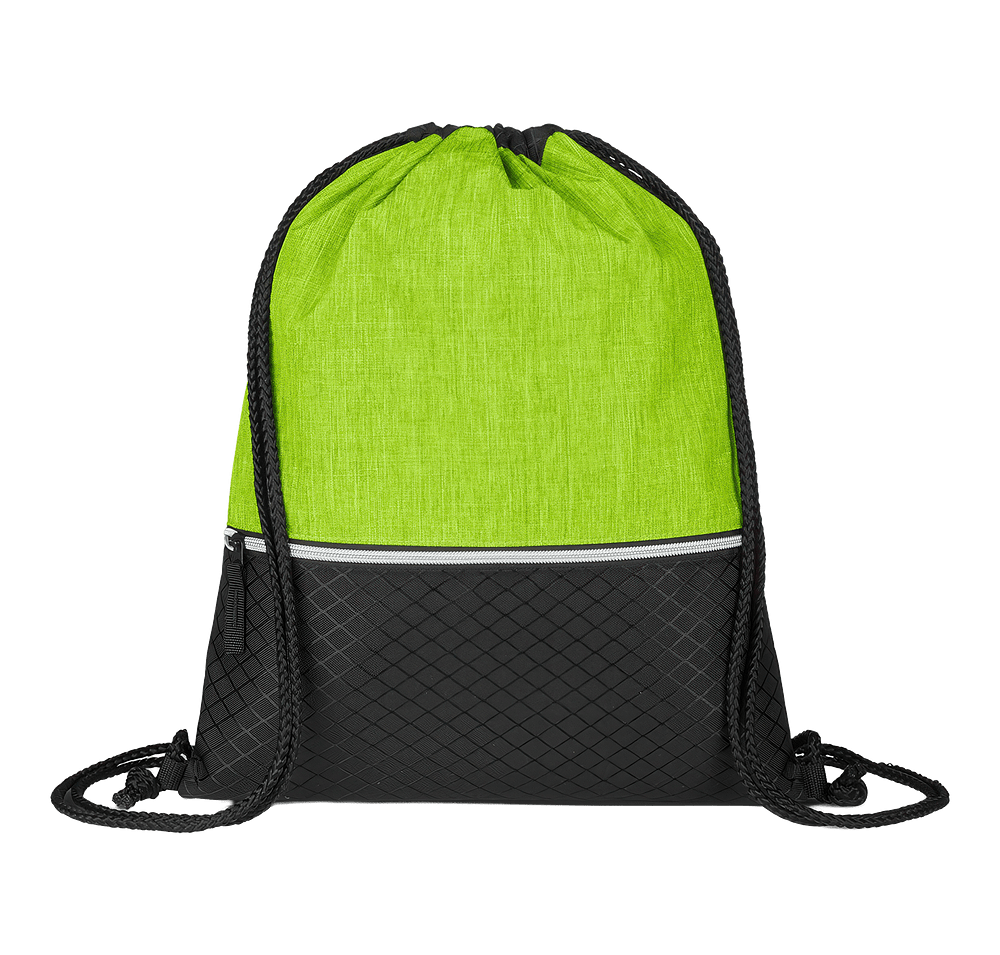 Crosshatch Heather Drawstring Bag-default