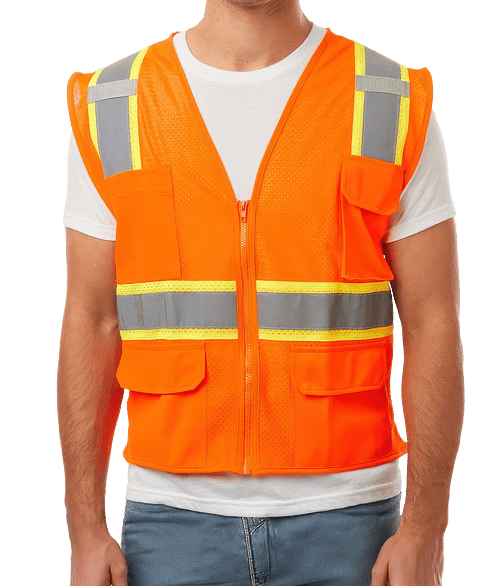 Kishigo Ultra-Cool Multi-Pocket Safety Vest in Orange