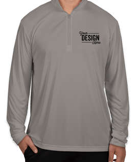 Sport-Tek Competitor Quarter Zip Performance Shirt - Color: Grey Concrete