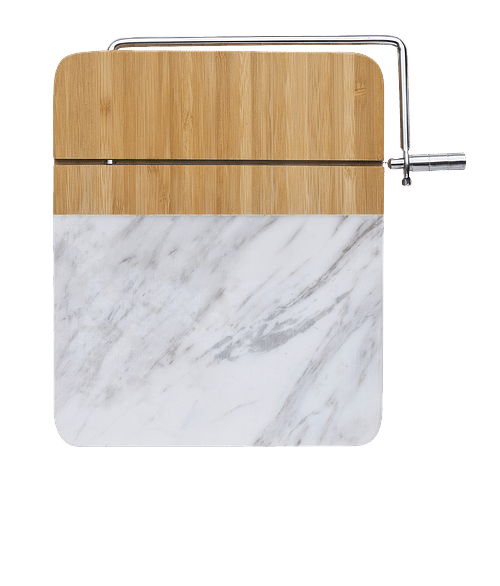 Marble Cutting Board Charcuterie Set in White Marble