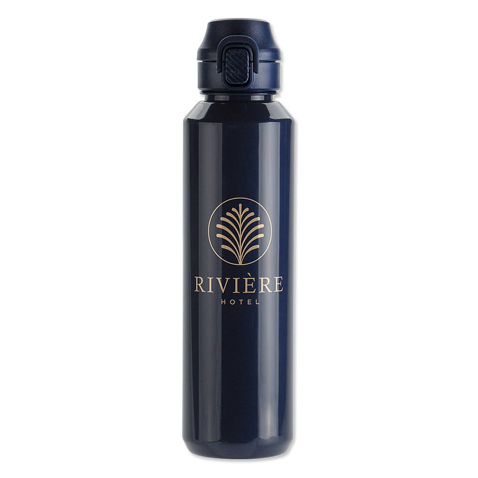 27 oz. Switchback Recycled Water Bottle with Flip-Top Lid & Carabiner