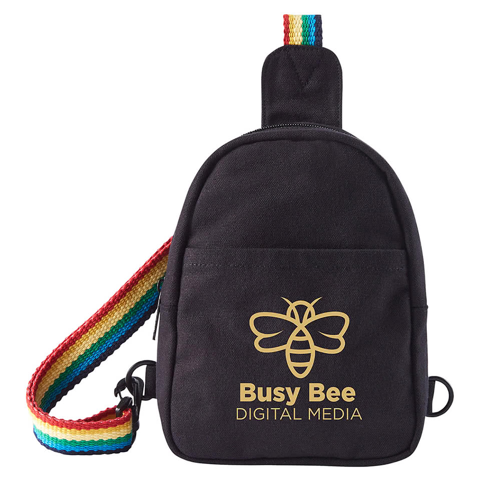 Rainbow Recycled Cotton Crossbody Bag