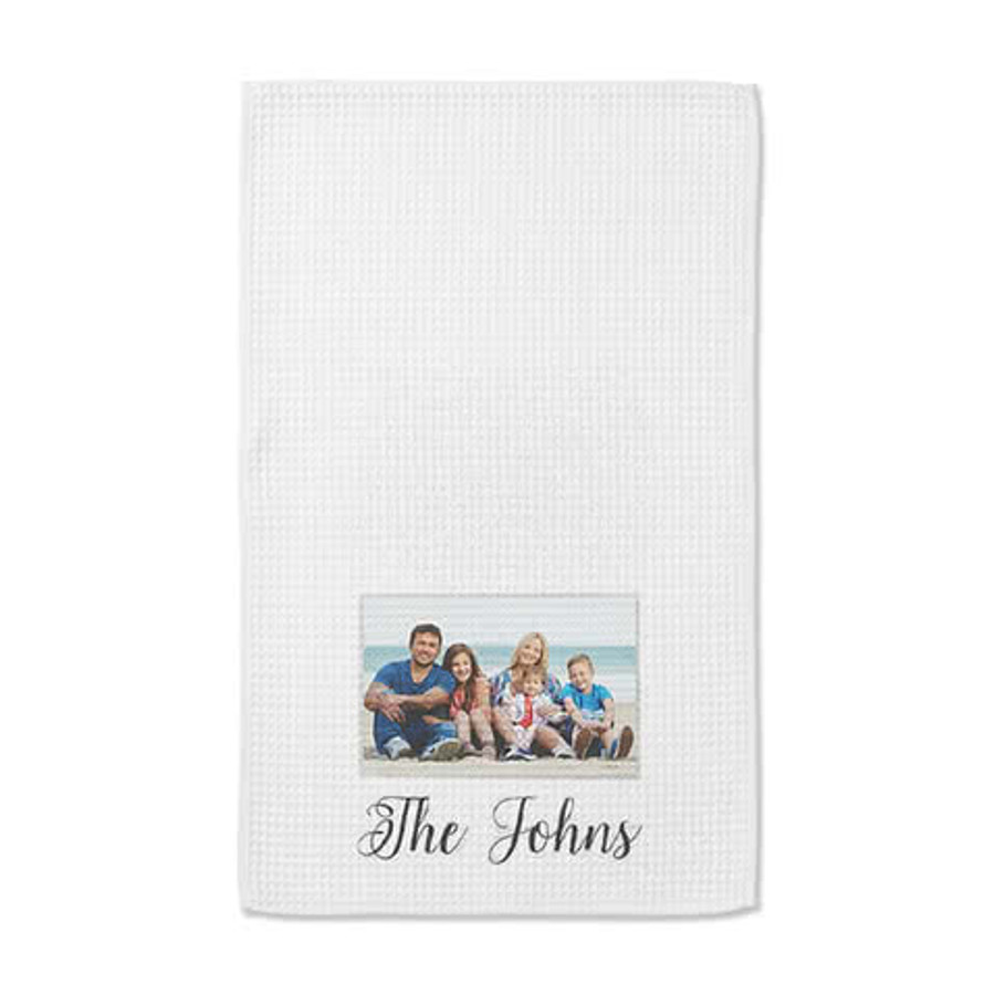 Full Color Soft Tea Towel in White