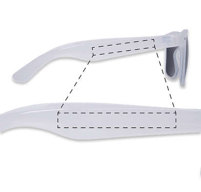 Solid Malibu Sunglasses - Frosted White