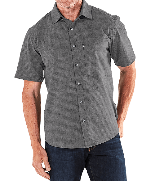 Storm Creek Naturalist Recycled Short Sleeve Woven Shirt - Printed in Gray