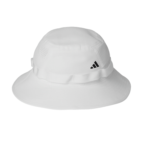 Adidas Fundamental Victory Bucket Hat in White /  Black