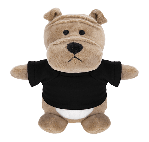 Full Color Bean Bag Buddies 6" Bulldog Plush Animal in Black