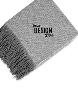 Kanata Herringbone Throw Blanket - Color: Gray