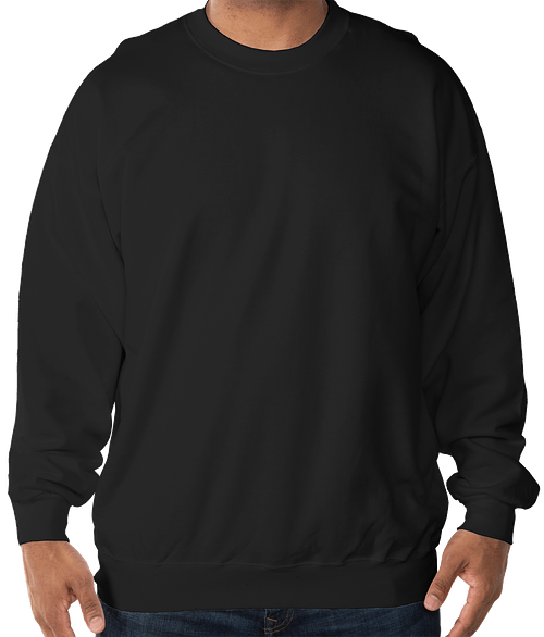 Hanes Ultimate Cotton Heavyweight Crewneck Sweatshirt in Black