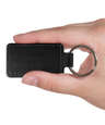 Debossed Tuscany Faux Leather Rectangle Keychain