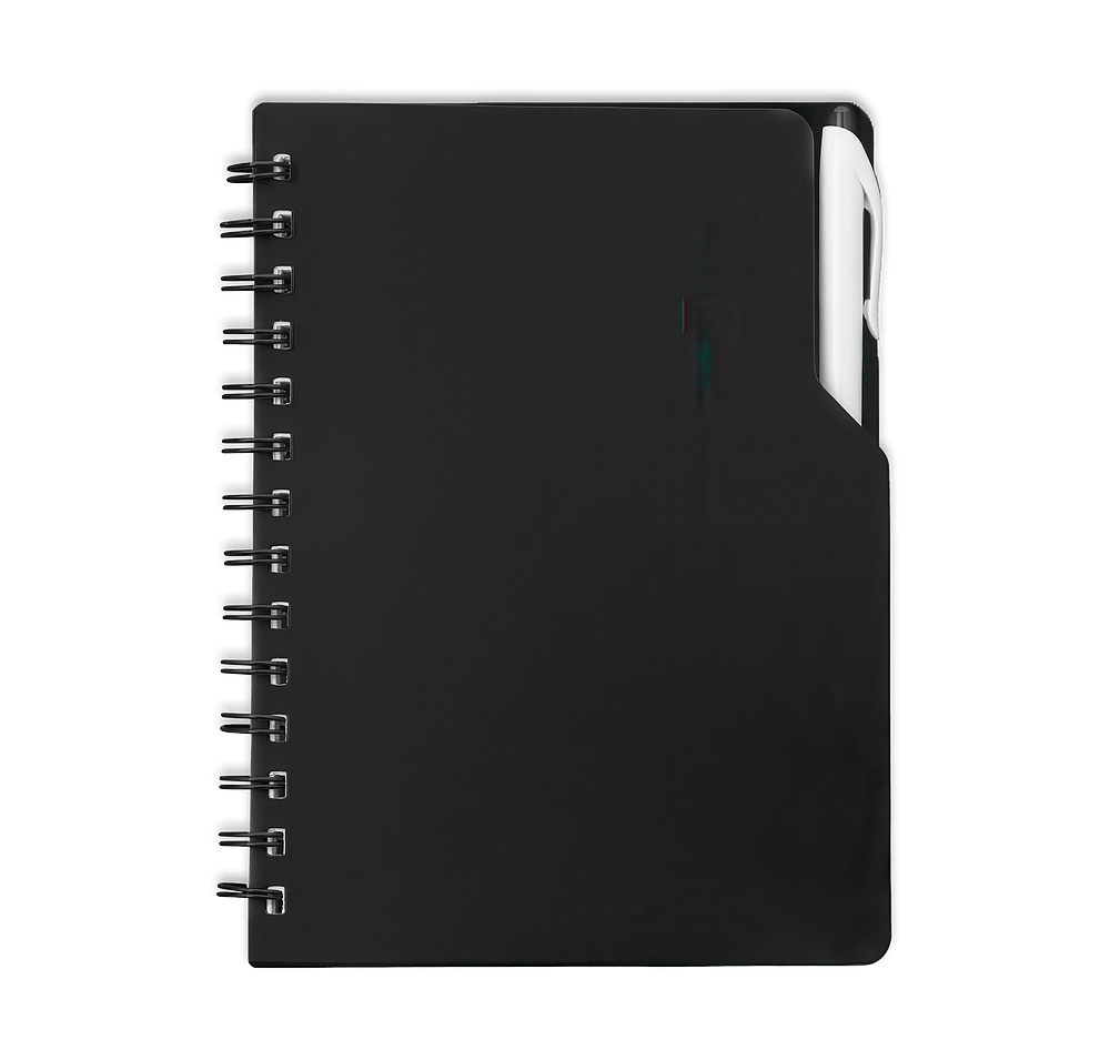 Soft Cover Spiral Notebook with Matching Pen-default
