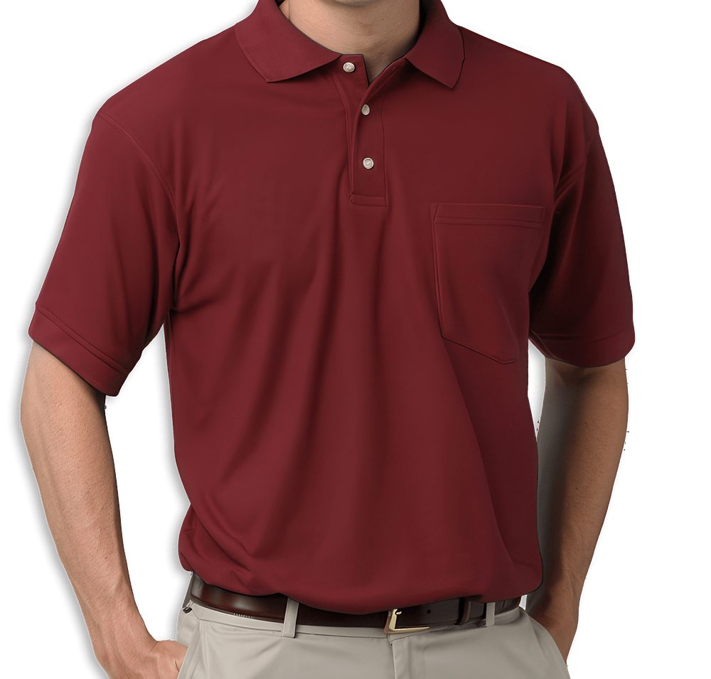 Blue Generation Scotchgard Treated Pique Pocket Polo - Printed-default
