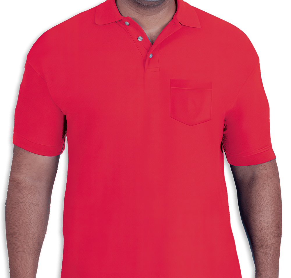 Blue Generation Scotchgard Treated Pique Pocket Polo - Printed-default