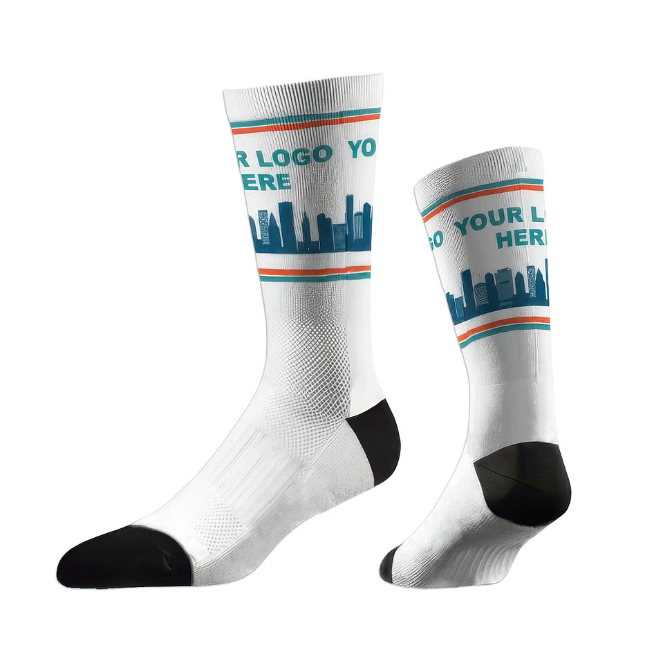 Miami Skyline Crew Socks