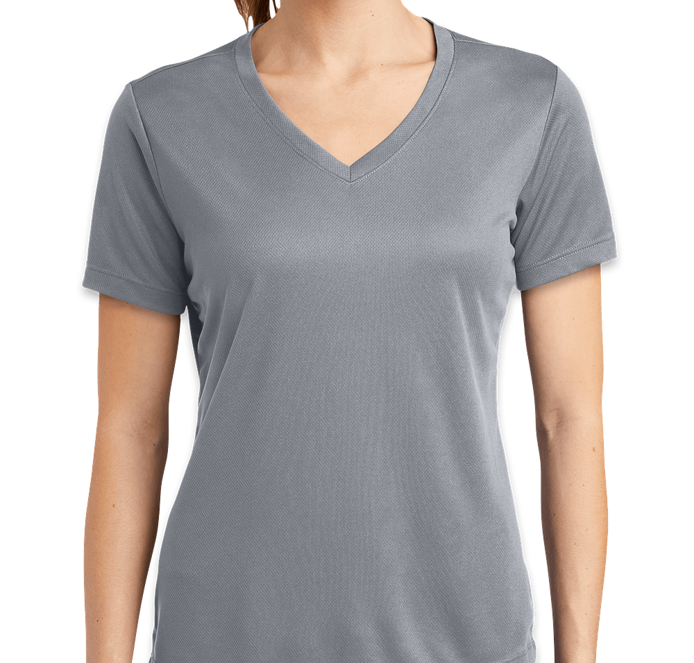 Sport-Tek Women's RacerMesh V-Neck Performance Shirt