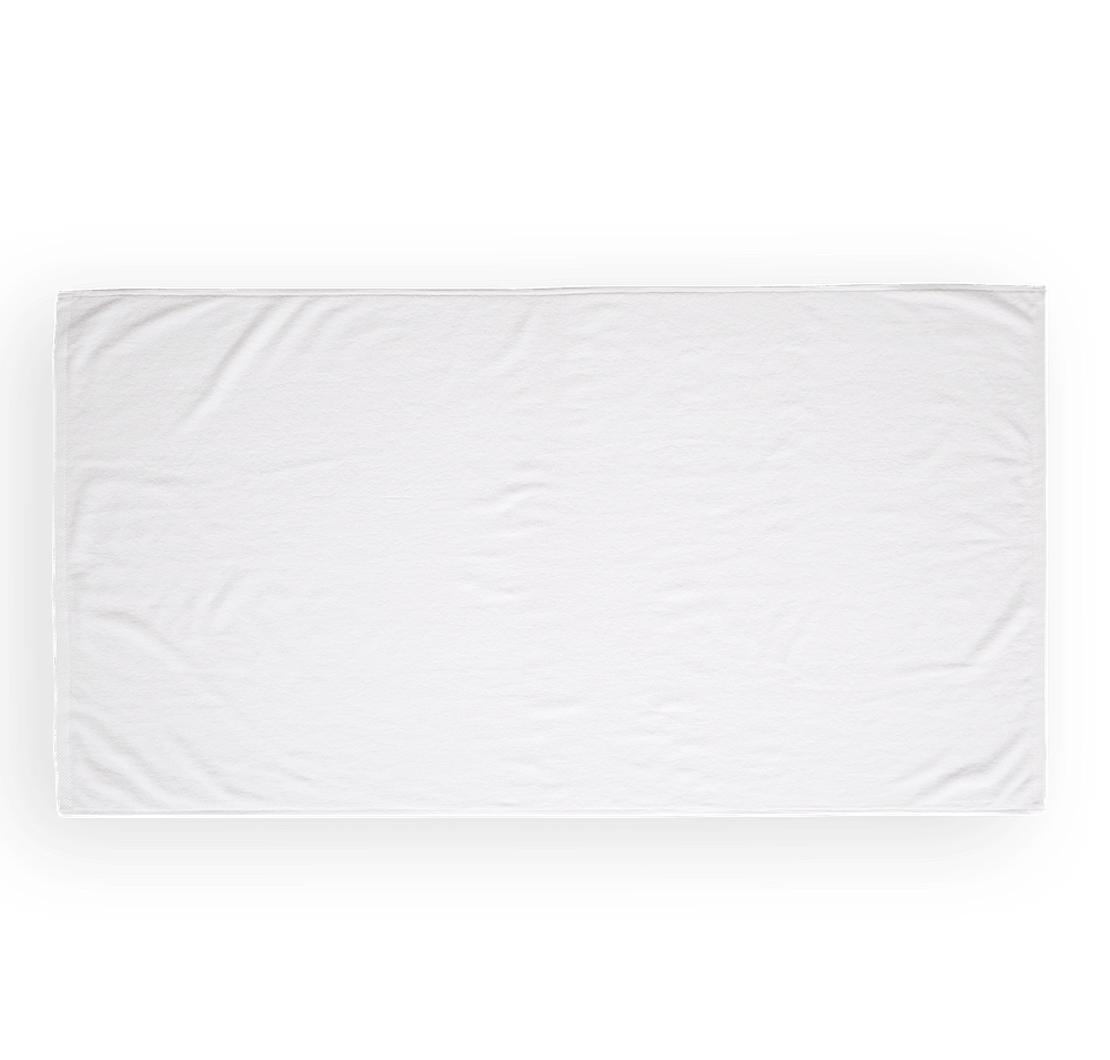 Custom Heavyweight White Printed Beach Towel