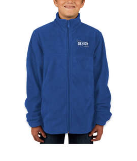 Harriton Youth Full Zip Fleece Jacket - Color: True Royal