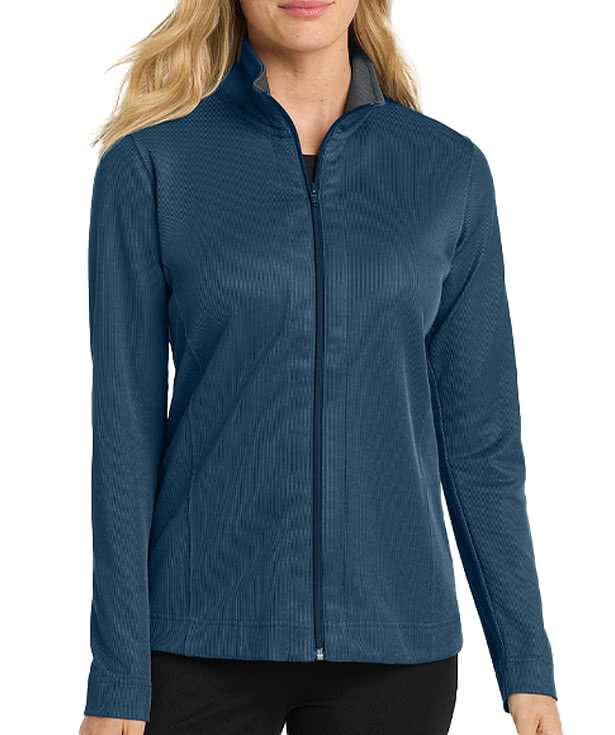 Port Authority Women's Vertical Texture Full Zip Sweatshirt