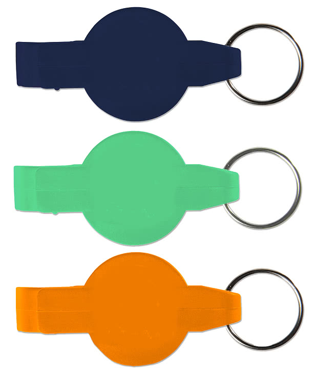 Round Stainless Steel Beverage Wrench Keychain