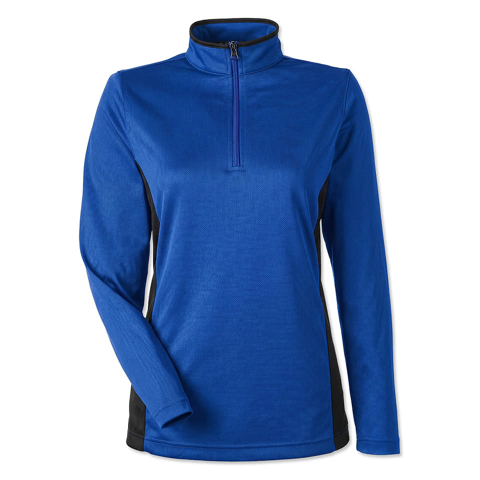 Harriton Women's Flash Snag Protection Plus Quarter Zip Performance Shirt