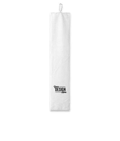 Port Authority Waffle Microfiber Golf Towel - White