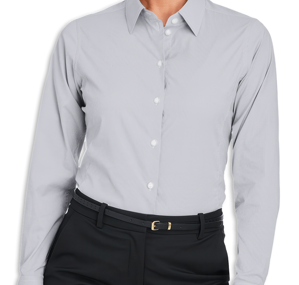 Devon & Jones Women's CrownLux Microstripe Performance Dress Shirt-default