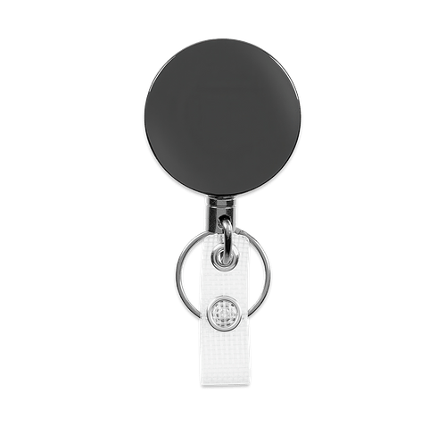 Laser Engraved Retractable Badge Holder in GUNMETAL