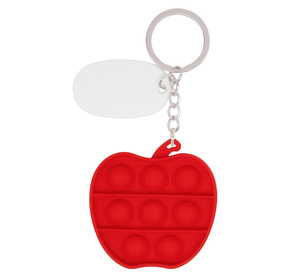 Push Pop Bubble Apple Fidget Keychain-default