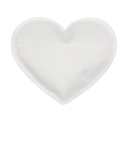Heart Nylon-Covered Hot/Cold Pack in White