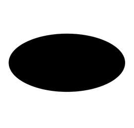 Full Color 1 in. x 2 in. Oval Roll Labels (500 per roll) - Color: Black