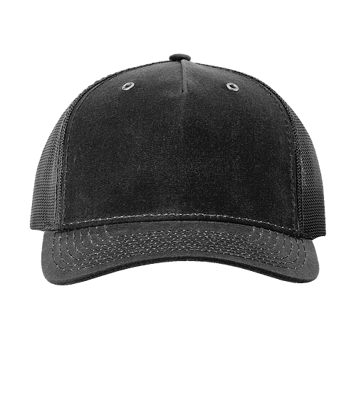 Richardson Hawthorne Five-Panel Snapback Trucker Hat - Printed in Black