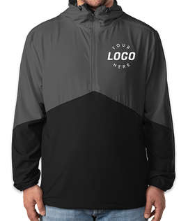 Russell Athletic Legend Half Zip Hooded Sweatshirt - Color: Stealth / Black