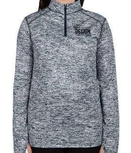 Badger Women's Heather Quarter Zip Performance Shirt - Color: Navy