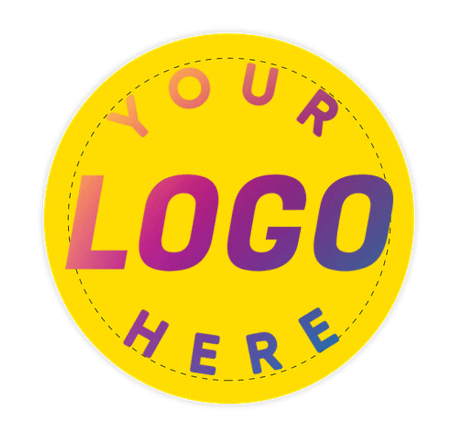Full Color 2 in. Circle Magnet in Yellow