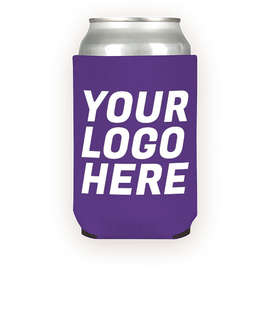 Foldable Neoprene Can Cooler - Color: Fuschia