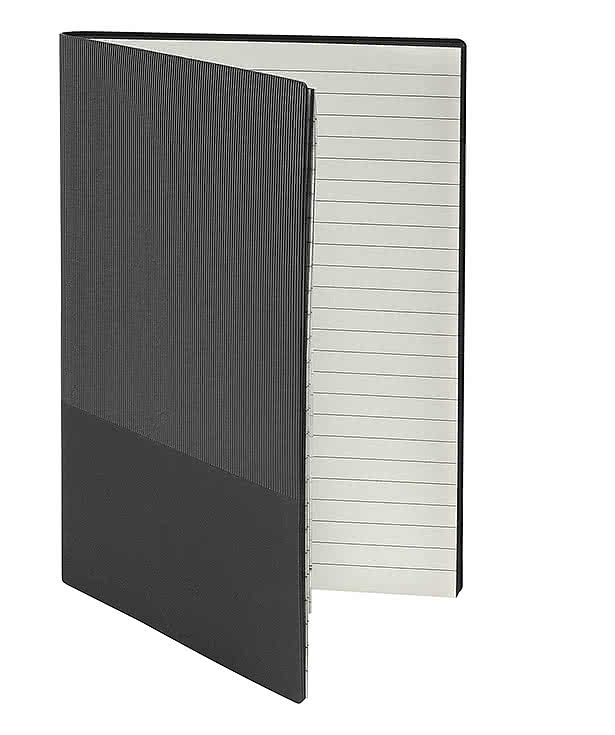Debossed North End JAQ Recycled Paper Plastic Cover Notebook