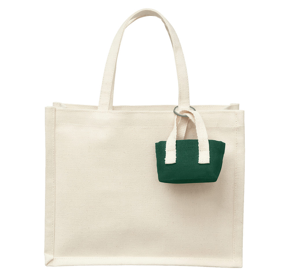 Mini Recycled Cotton Tote Bag with Charm-default
