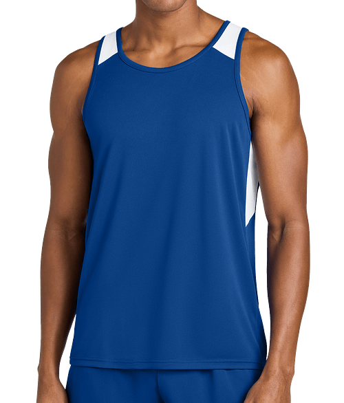 Sport-Tek Club Recycled Performance Basketball Jersey in True Royal / White