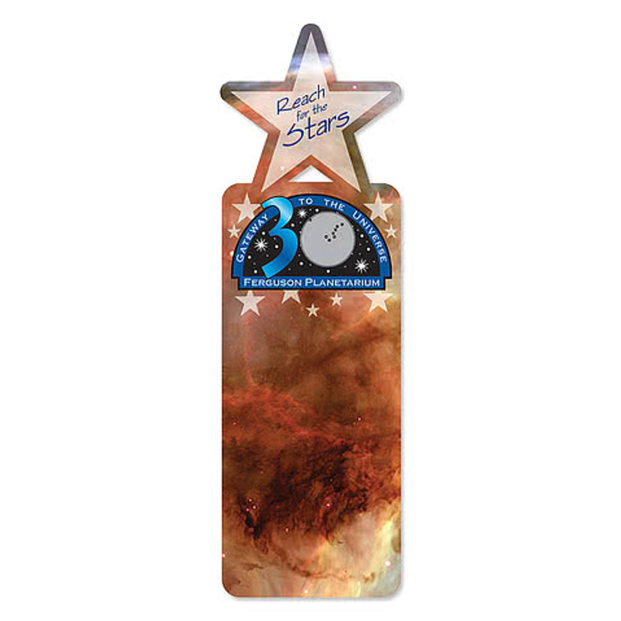 Full Color Star Shaped Bookmark in White