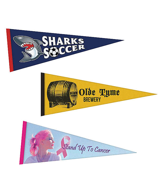 Full Color 9" x 24" Rigid Felt Pennant