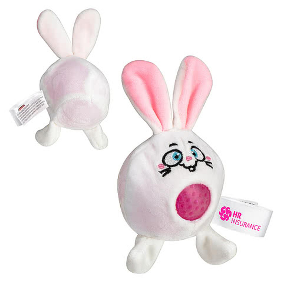 Stress Busters Rabbit Plush Gel Stress Reliever in White