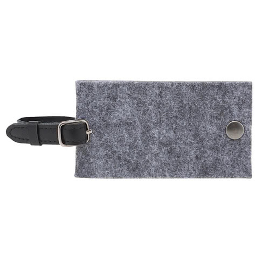 The Goods Recycled Felt Luggage Tag in Charcoal