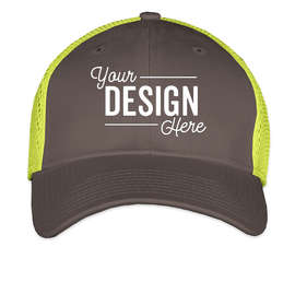 New Era 39THIRTY Stretch Fit Mesh Hat - Color: Graphite / Cyber Green