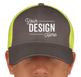 Canada - New Era 39THIRTY Stretch Fit Mesh Hat - Color: Graphite / Cyber Green